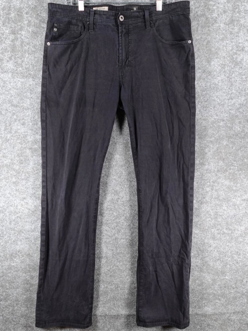 Adriano Goldschmied Protege Jeans Mens 36x34 Black Stretch Mid Rise Straight Leg